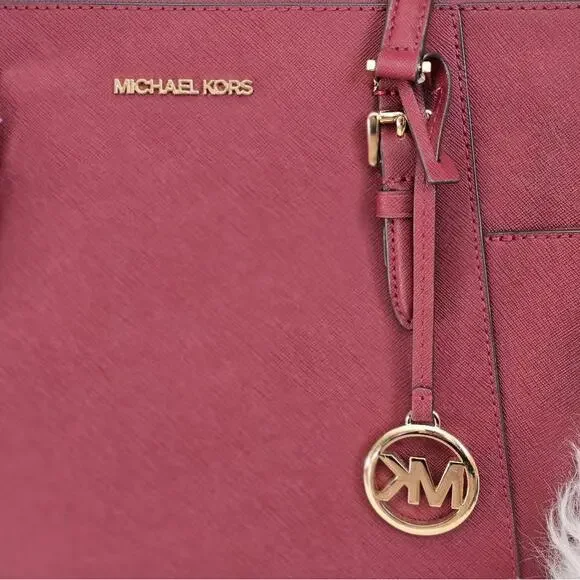 Michael Kors Charlotte Large Saffiano Leather Top-Zip Tote - Picture 3 of 7